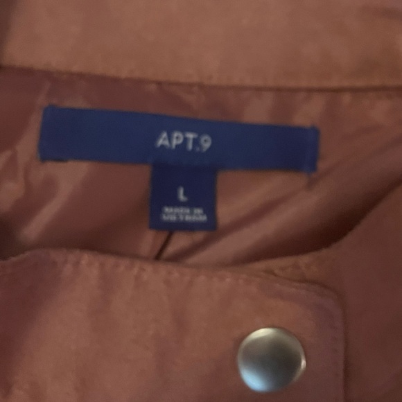 🛍️ 3 For $10🛍️ Apt 9 Women's Dusty Rose Pink Faux Suede Jacket, Size L - Picture 8 of 9